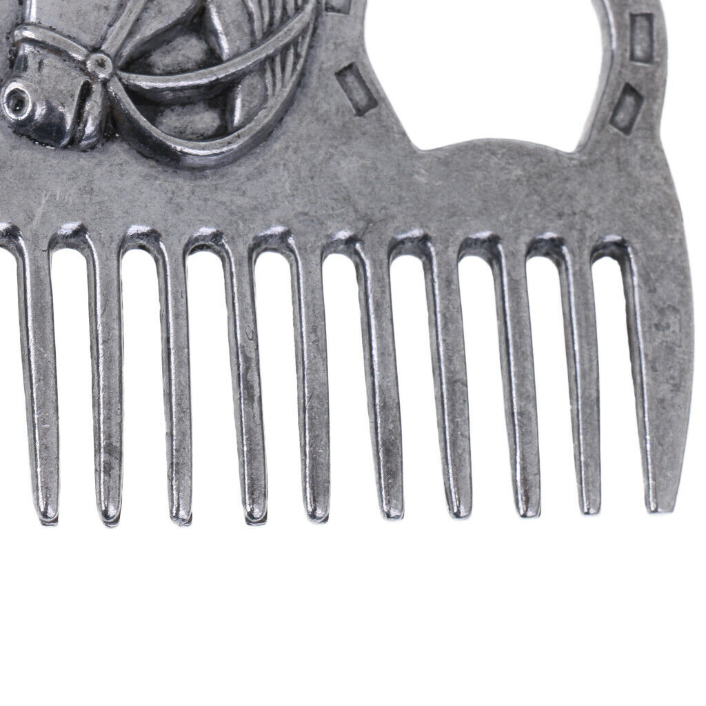 sturdy Steel Polished Horse Pony Grooming Comb Tool Currycomb Accessory