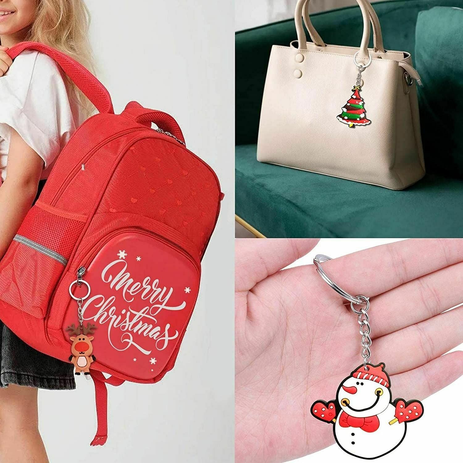 Lovely Figures Keychain Christmas Advent Calendar Christmas Theme Pendant