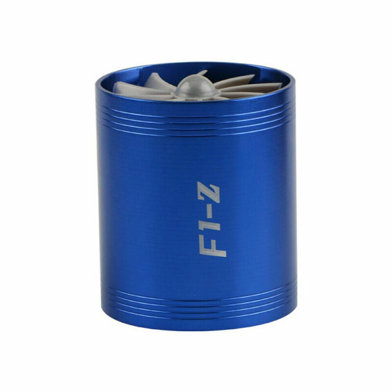 F1-Z Double Turbine Turbo Charger Air Intake Gas Fuel Saver Fan Car Supercharger
