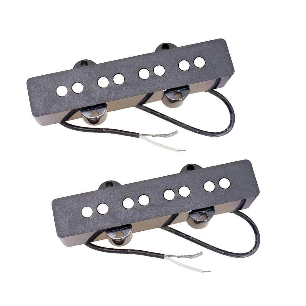 Lovoski 2 Pieces Black Open  Pickup for 4 Strings Jazz Bass