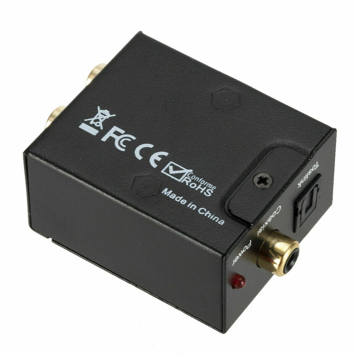 Optical Coaxial Toslink Digital to Analog Audio Converter Adapter RCA L/R