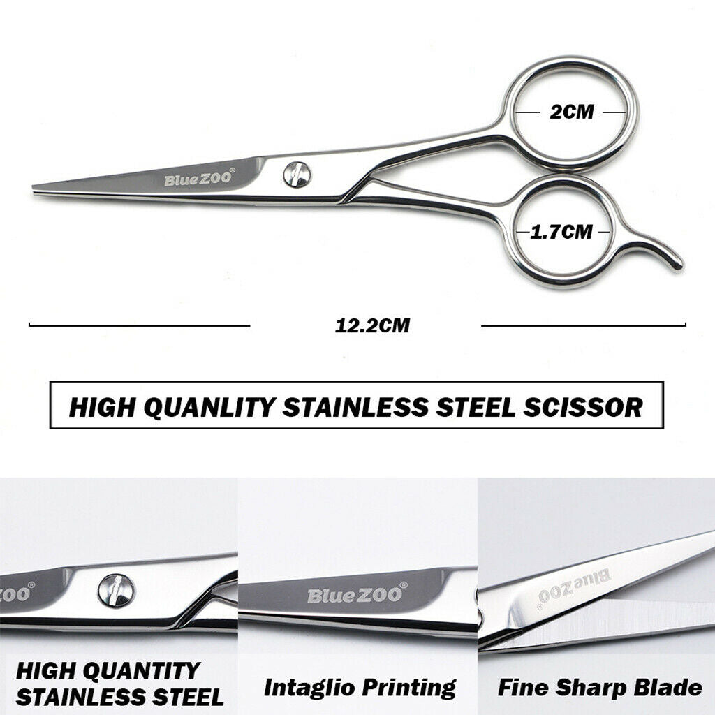5Pcs Mens Beard Grooming Kit Beard Scissor Tweezer Storage Bag Gift Set