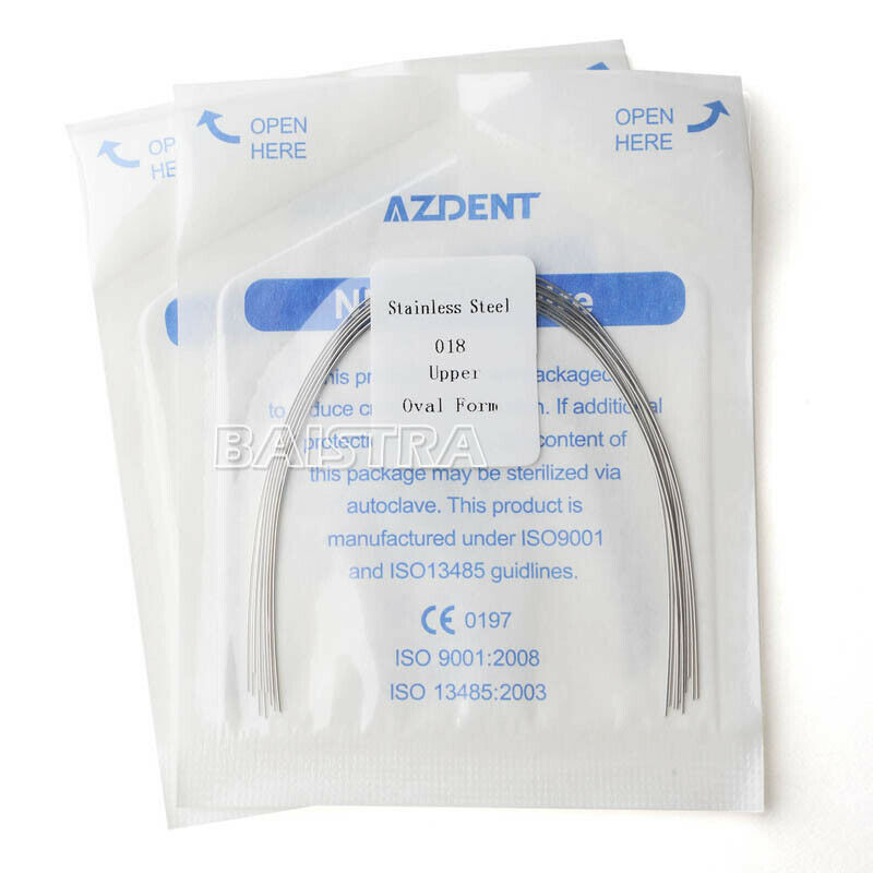 100 X Dental Orthodontic Arch Wires Stainless Steel Round 018 Upper Oval AZDENT