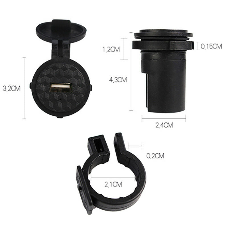 Waterproof USB Charger Socket Adapter Power for 12V Car Motorcycle Handle.l8