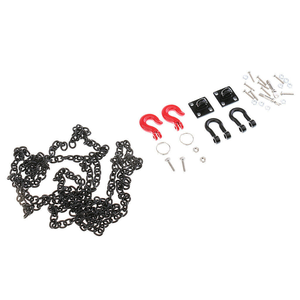 RC Crawler 1/10 Tow Hook Trailer Chain Shackle Bracket for Axial SCX10