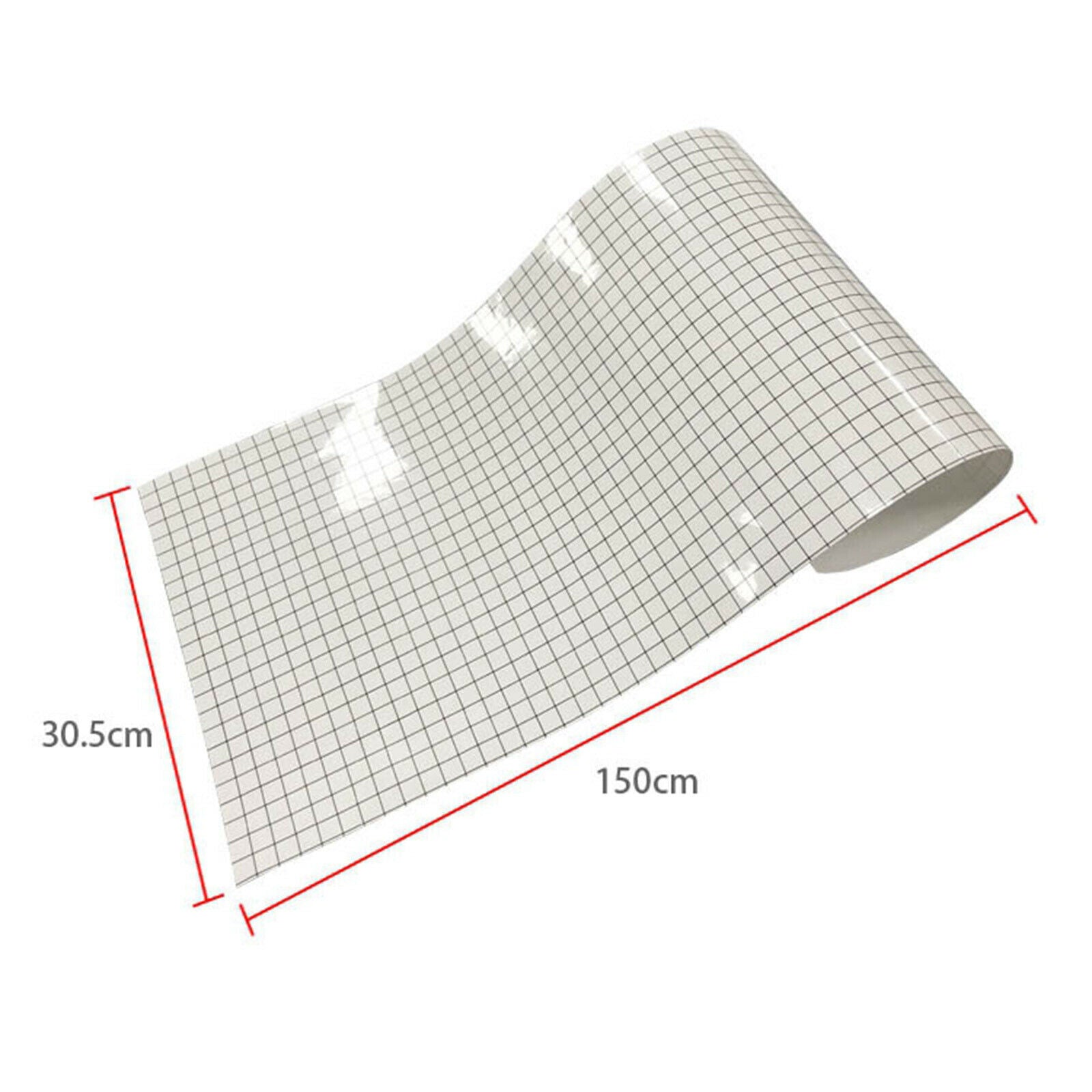 2Roll Clear Vinyl Transfer Paper Tape Black Alignment Grid 12 x 60'' for Cricut