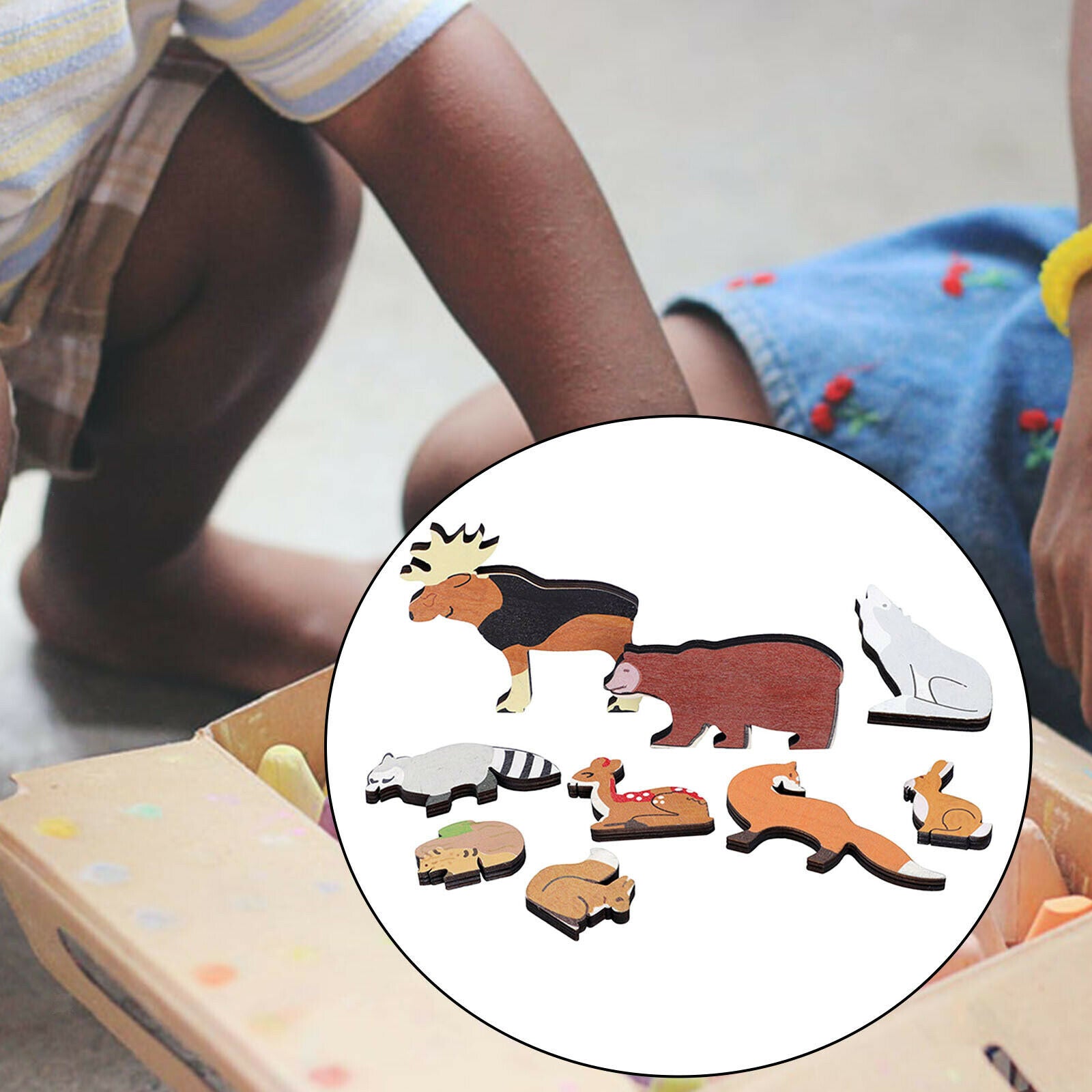 Wooden Animal Puzzles Learning Preschool Educational Toys Gifts Children