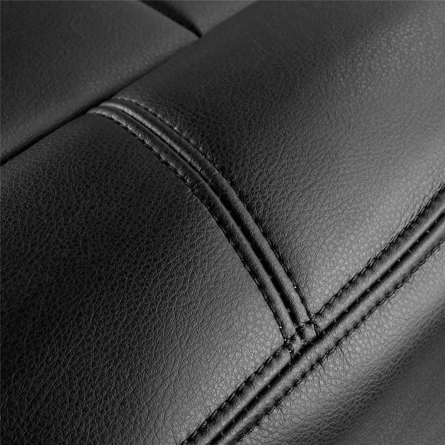 Black Leather Car Front Seat Cover For 2007-13 Chevy Silverado 1500 2500 3500 HD
