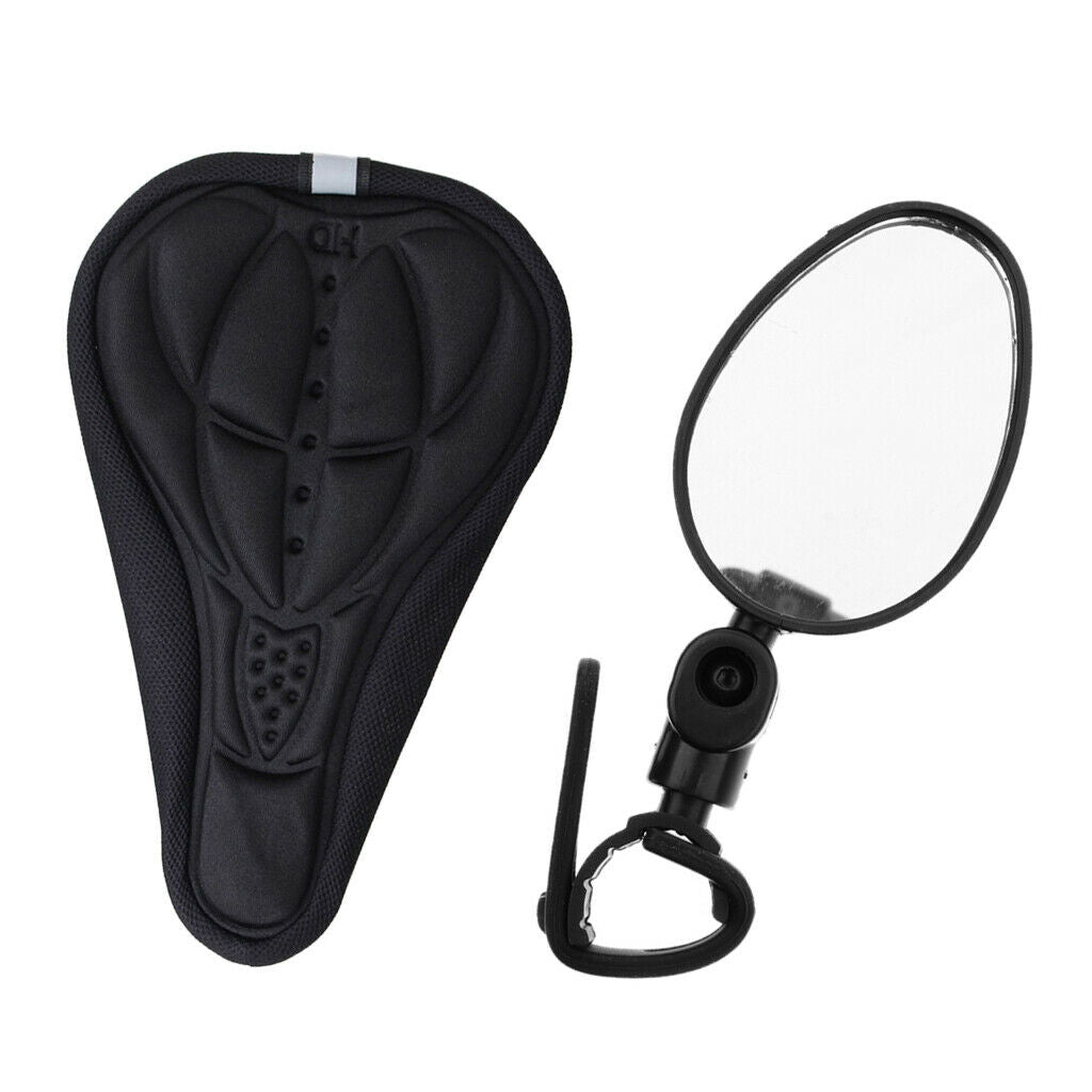 Parts  Handlebar Safe Rear View Rearview Mirror + Seat Cover