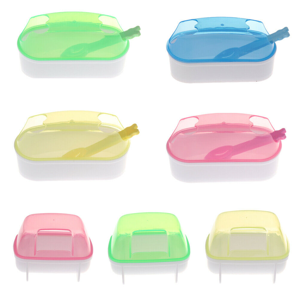 2x Hamster Bathroom Bath Sand Bath Room Sauna Toilet Bathtub Critter Bath,Random
