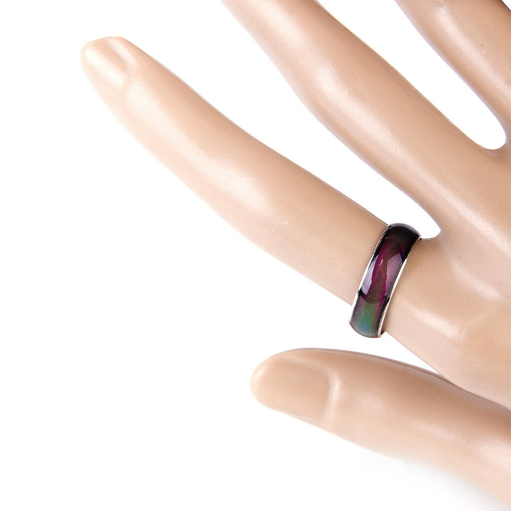 6pcs Popular Colour Changing Mood Ring Mixed Size 5-7 For Ladies/Child