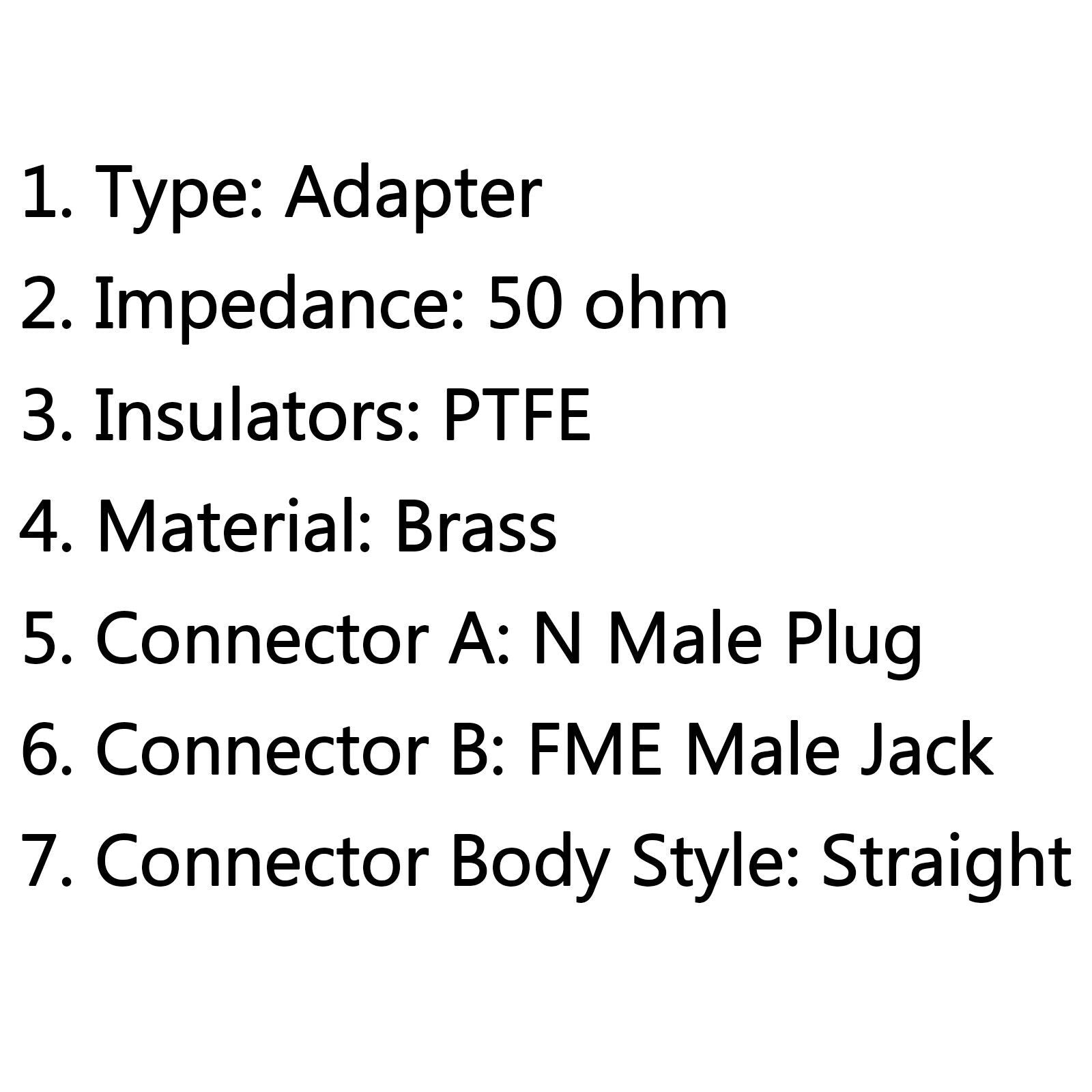 10pcs N Male Plug Type to FME Male Plug RF Coaxial Connector Converter Adapter P