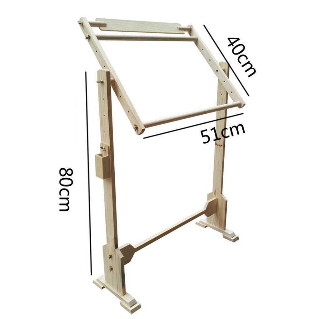 Tabletop Embroidery Hoop Lap Stand Frame Adjustable Solid Wood Cross Stitch Rack