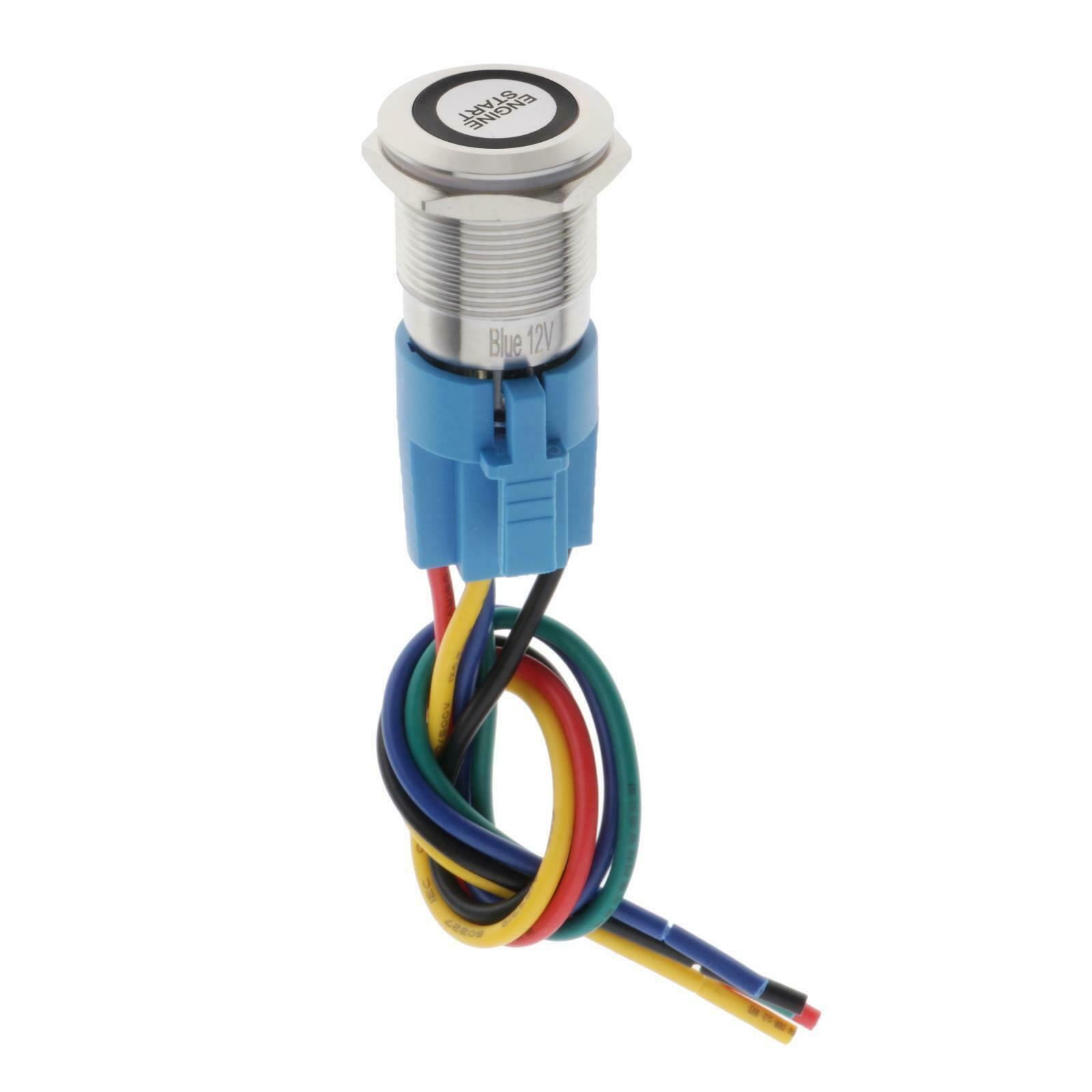 Momentary Push Button Switch 19mm Engine Start Push Button Self-locking 19mm