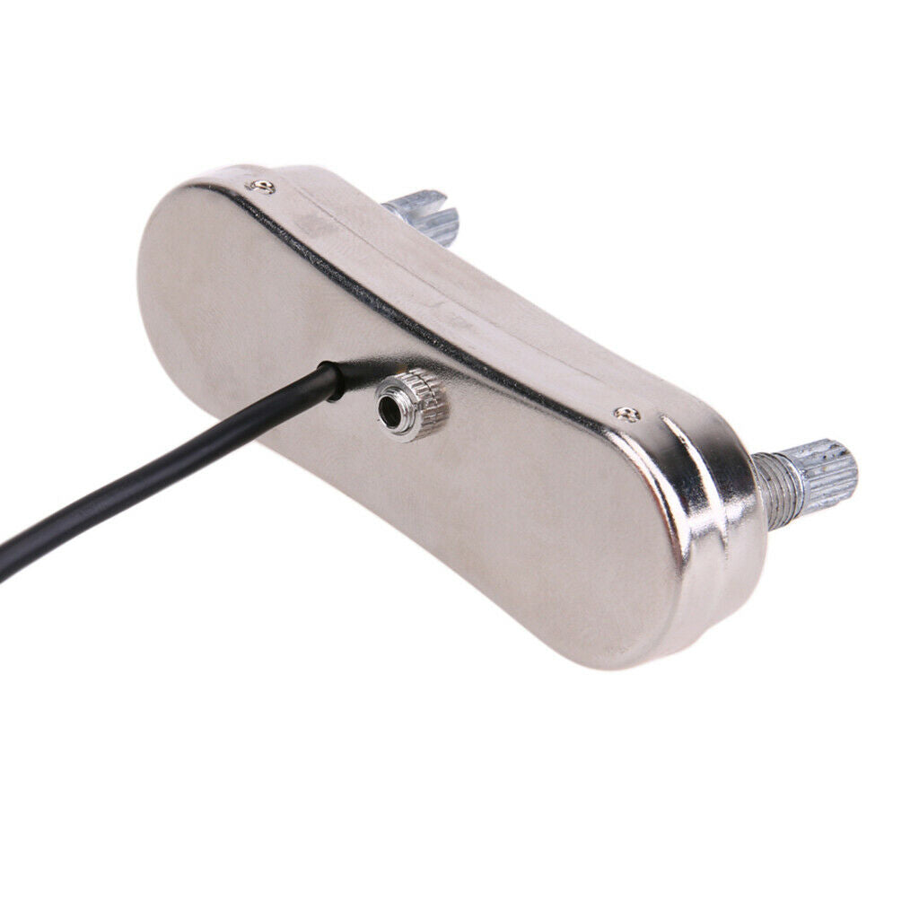 Set of Electric Violin Pickup Bridge Preamp with 2.5mm Plug 6.35mm Jack for 4/4
