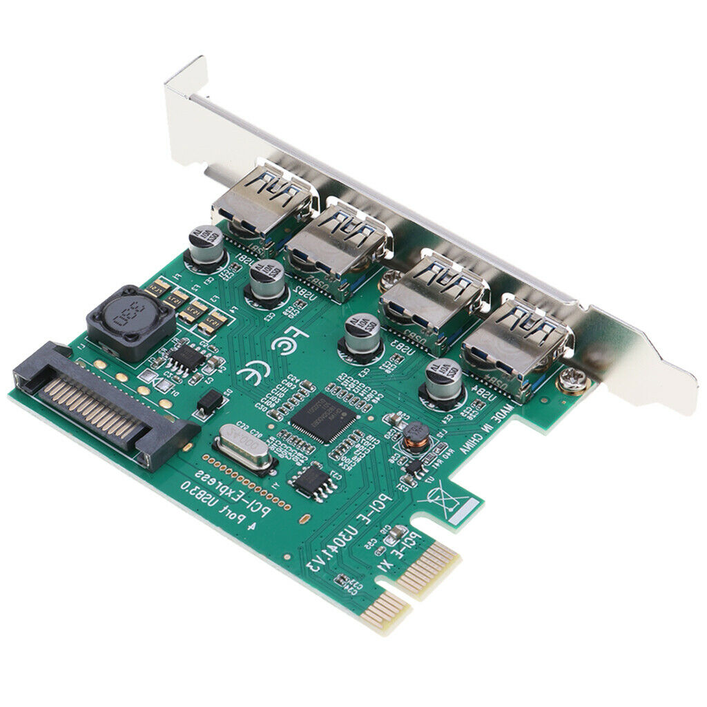 4-Port PCI-E To USB 3.0 HUB PCI  Expansion Card Adapter 5 Gbps Speed