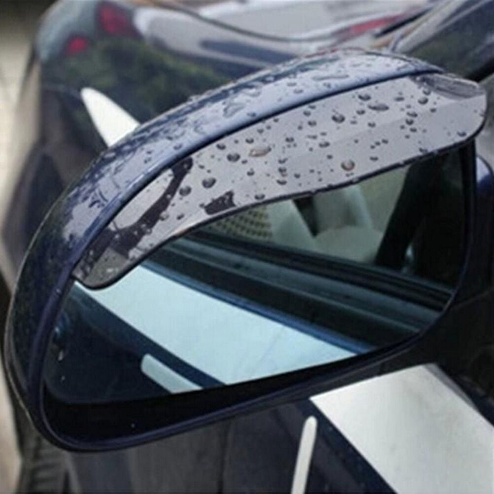 Black Car Rearview Mirror Rain Water Rainproof Eyebrow Cover Side Shiel.l8