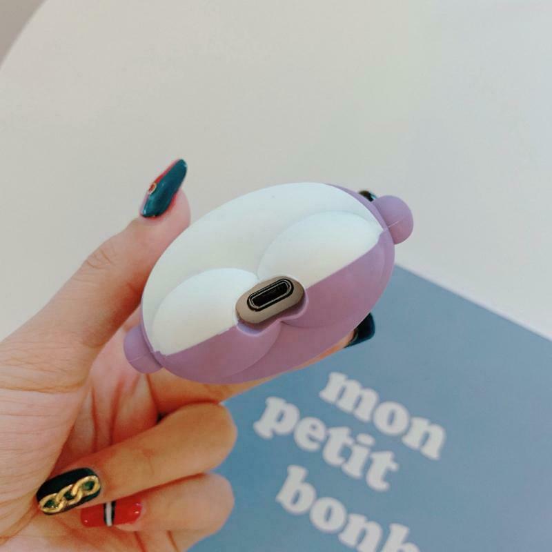 Silicone Protective Case Shark Cover Protector with Carabiner for Airpods 1/2