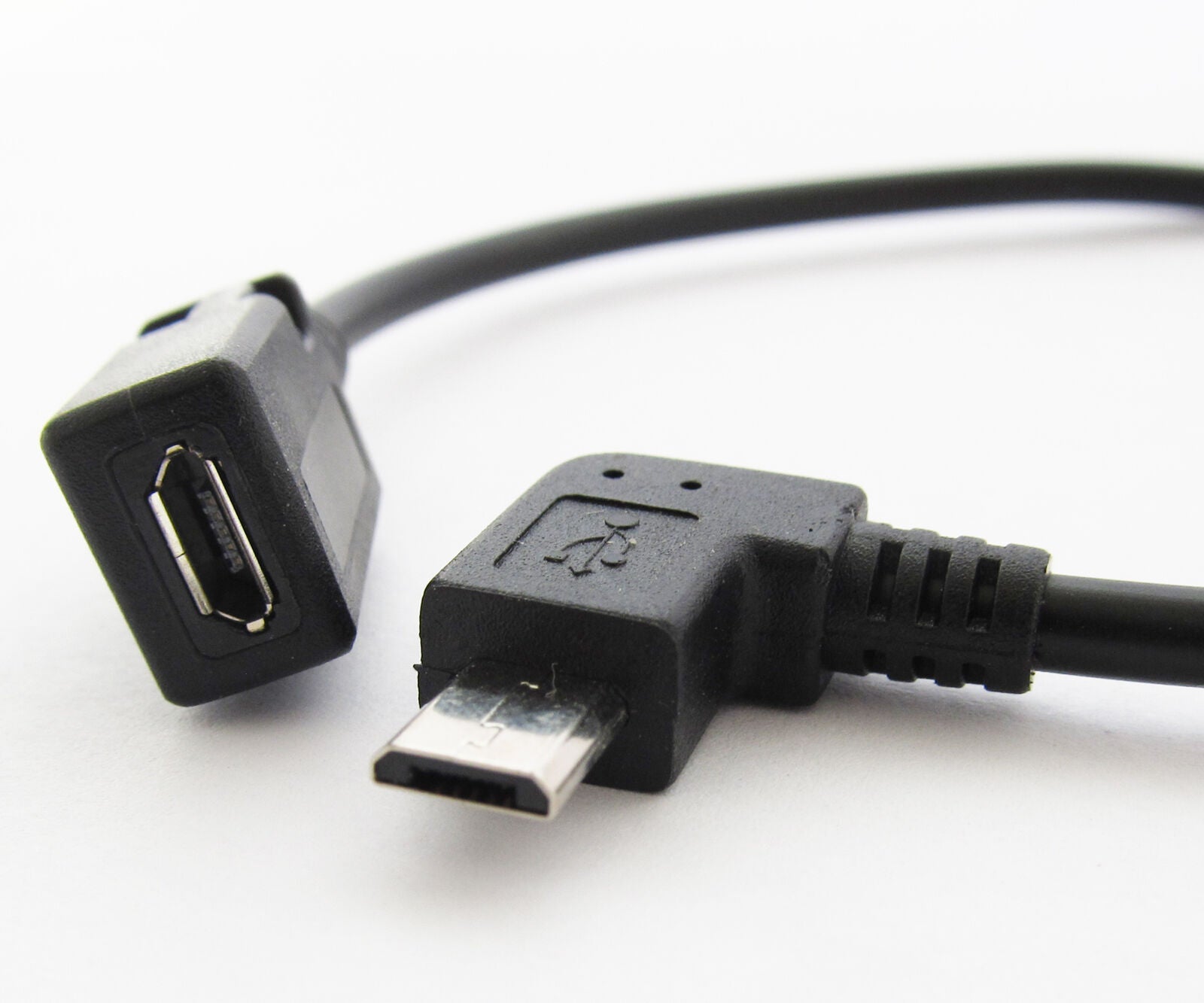 5pcs Right Angle 90D Micro 5pin Male to Female M/F USB Convert Adapter Cable
