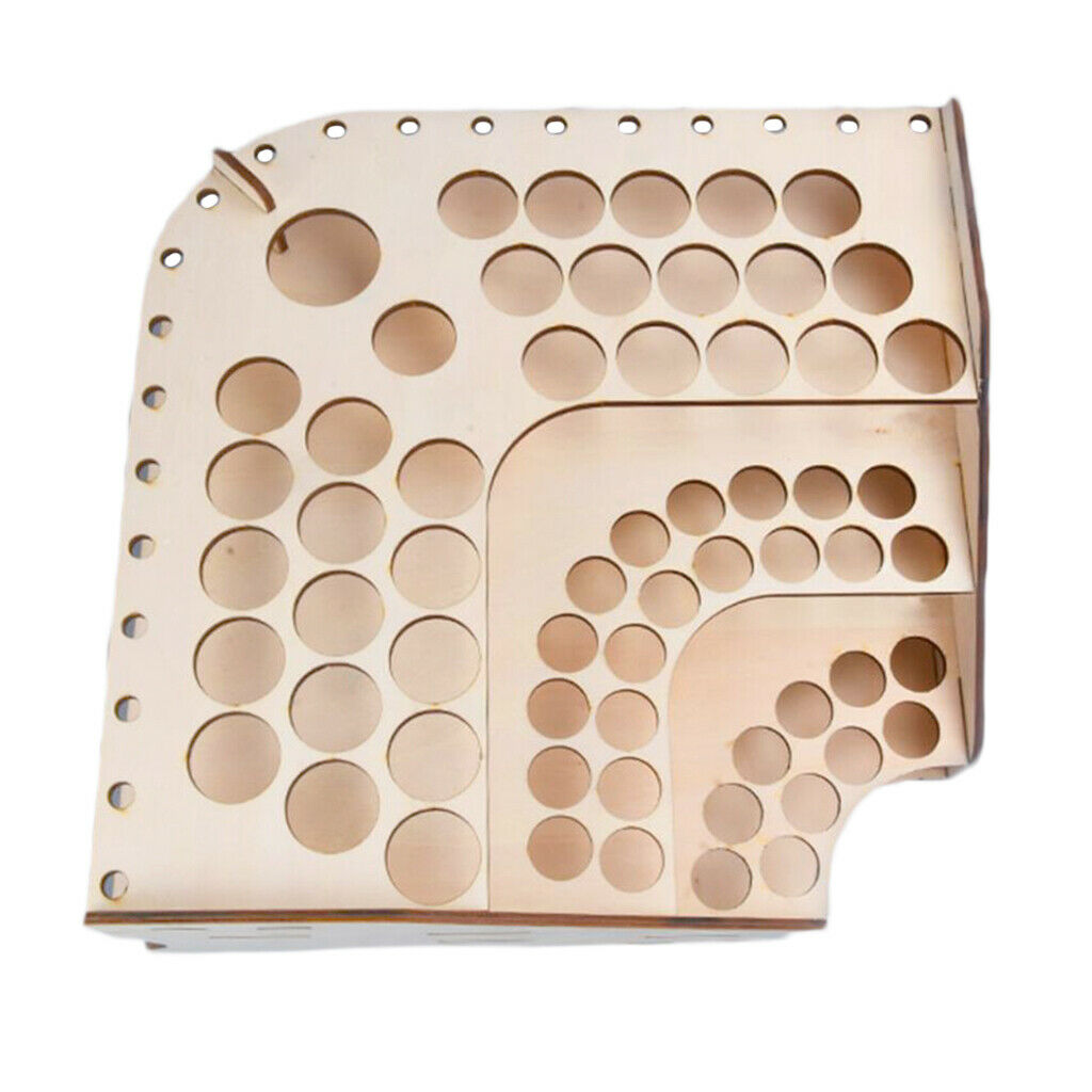 Large Paint Rack - Natural Wood - Paints Bottle Holder Modular Tools Stand