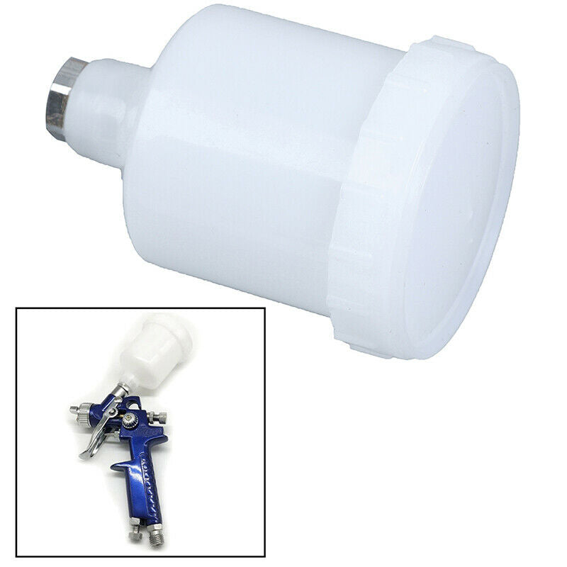 Plastic Sprayer Cup Air Gravity Feed Spray Paint Pot Thread For Spray Gun Jf Lt
