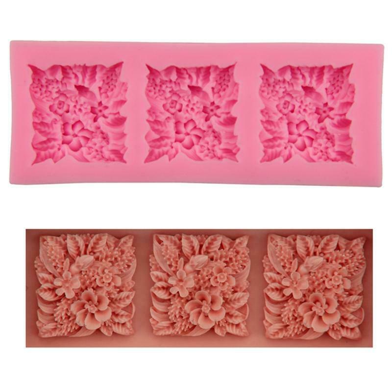 Flower Clusters Silicone Soap Mold Fondant Candy Mould Cake Chocolate Decorating