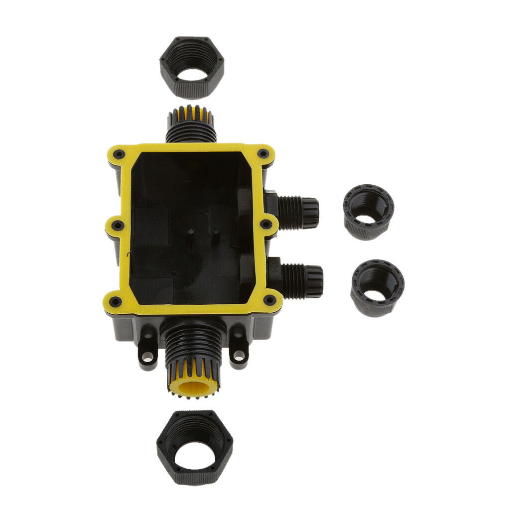 3Pcs 4 Way Outdoor Waterproof IP68 Underground Cable Connectors Junction Box