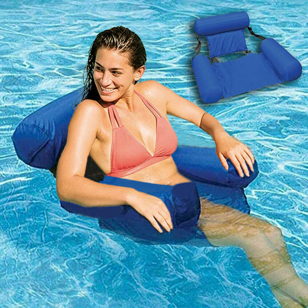 Swimming Floating Chair Pool Seats Inflatable Lazy Water Bed Lounge Chairs