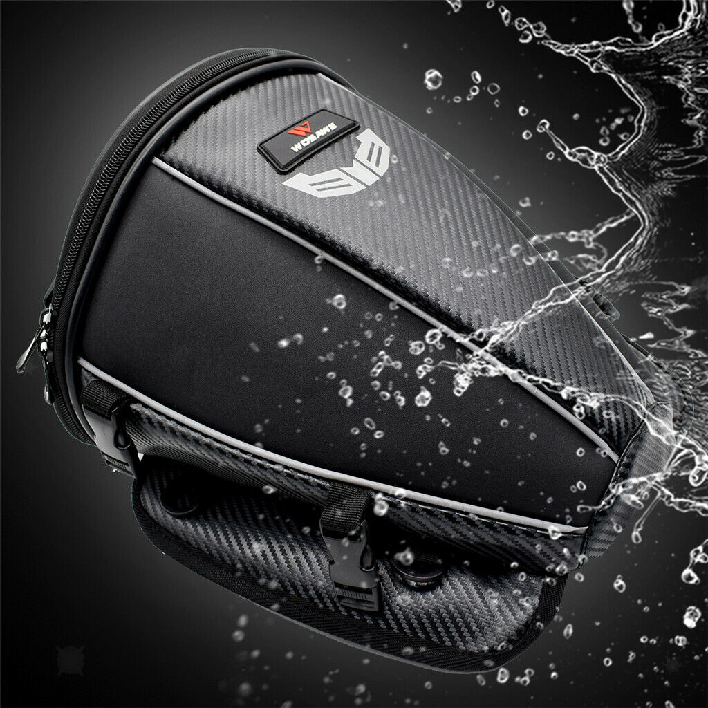 Motorcycle Dry Duffle Tail Bag Waterproof Saddle Pouch & Reflective Strip