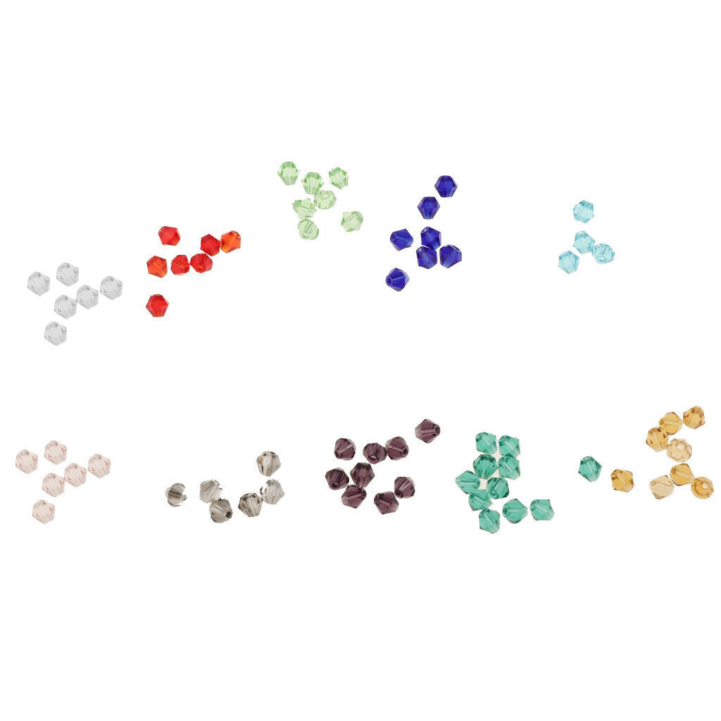 1000pcs Mixed Colors 4mm Crystal Glass Rondelle