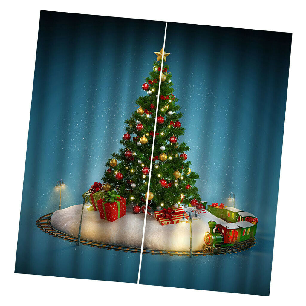 Christmas Pattern Living Room Bedroom Window Drapes For Home Kids Room Decor
