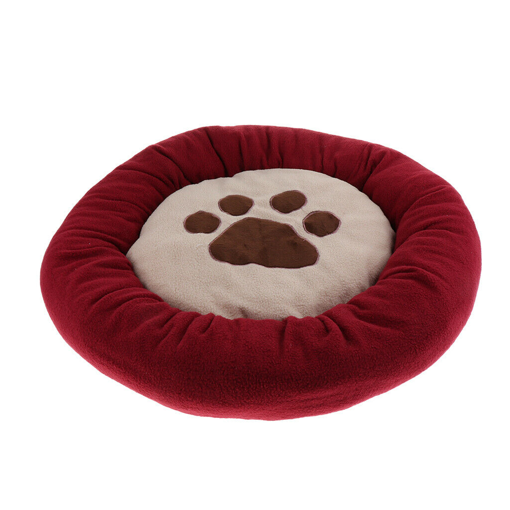 Soft Pet Bed Cushion Warm Breathable Dog Cat Bed Mat  Wine Red M