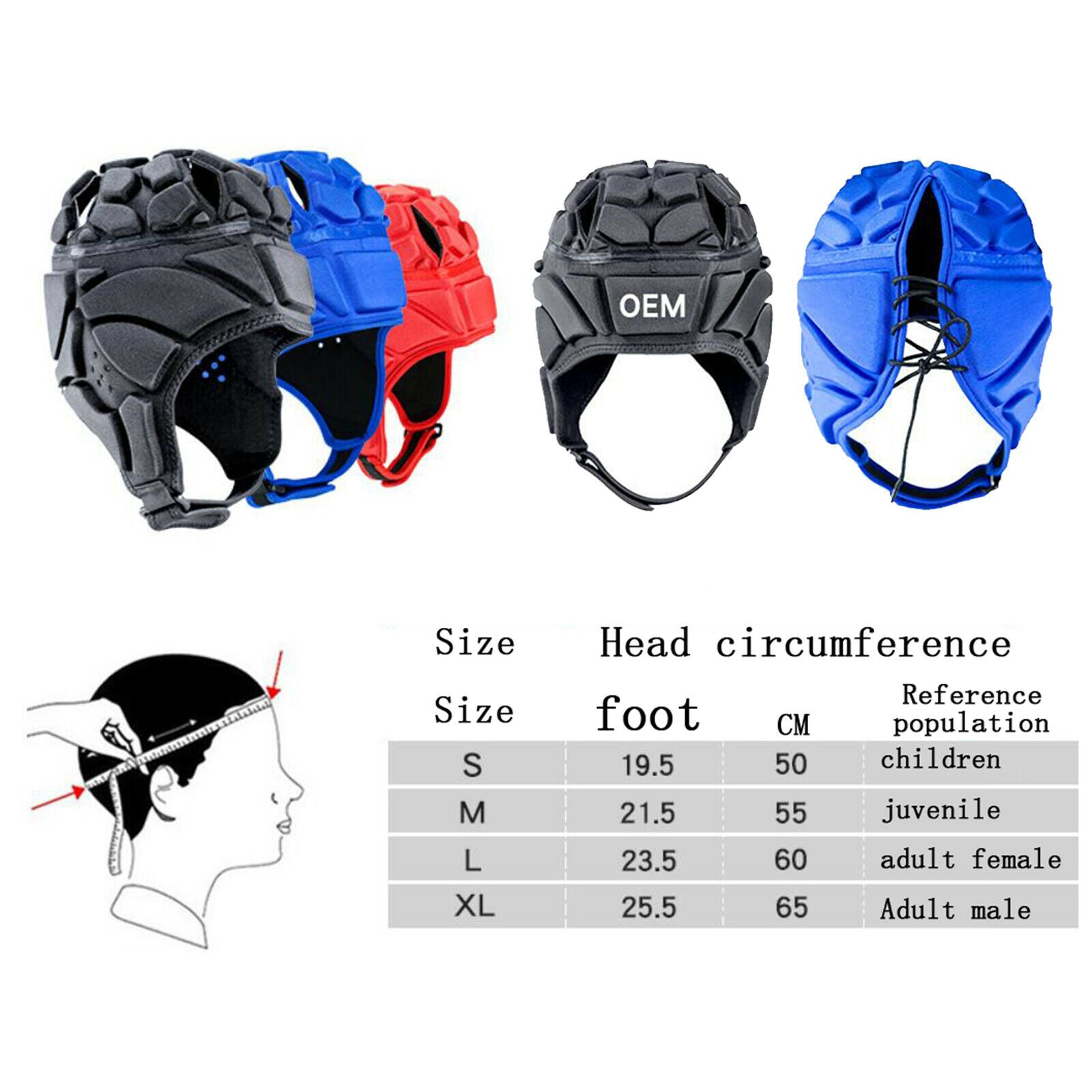 2pcs Rugby Headguard Thick Foam Padded Sports Scrum   Soft Shell Helmet Hat