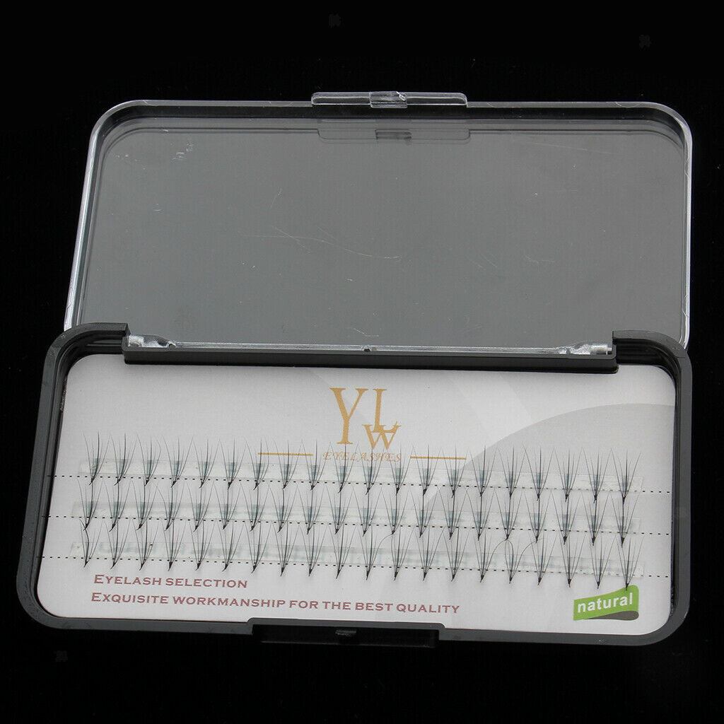 Natural Long Black Individual False Eyelashes Eye Lashes Extensions Makeup 9mm