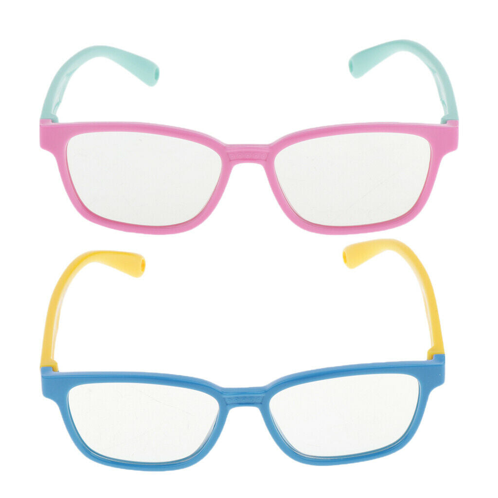 2pcs New Kid's Stylish Eye Glasses Blue-blocking Glasses Goggles Eyewear