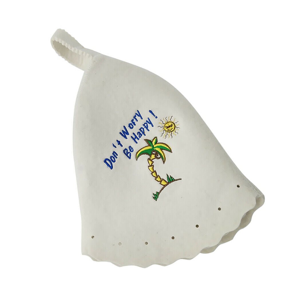 2x Wool Hat for Sauna Banya Bath House Head Protection Embroidered Unisex #5