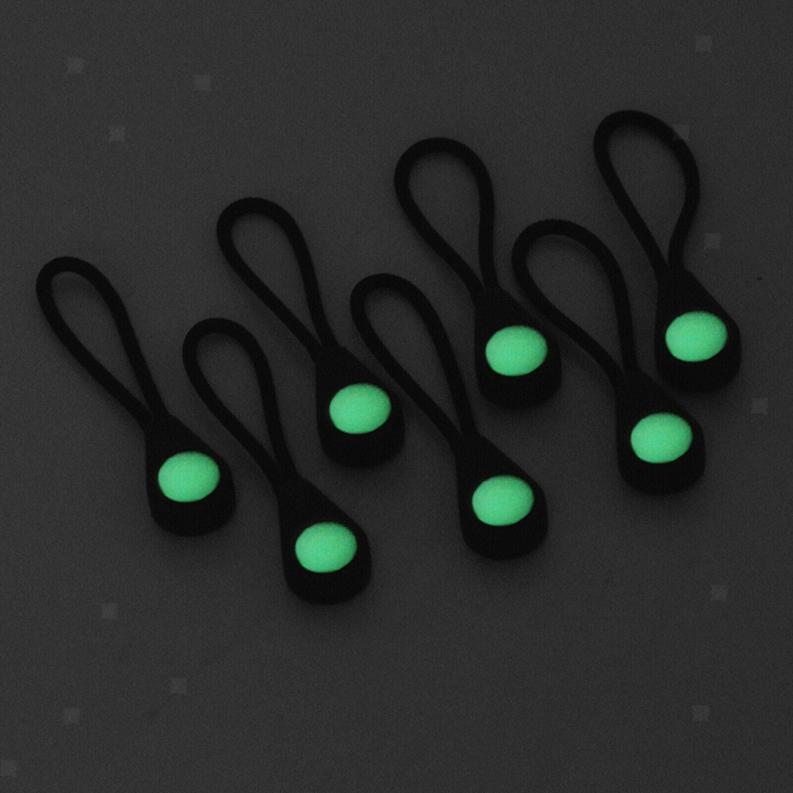 10x Self Luminous Zipper Pull Zipper Tags Rope Extension Zip for Handbag