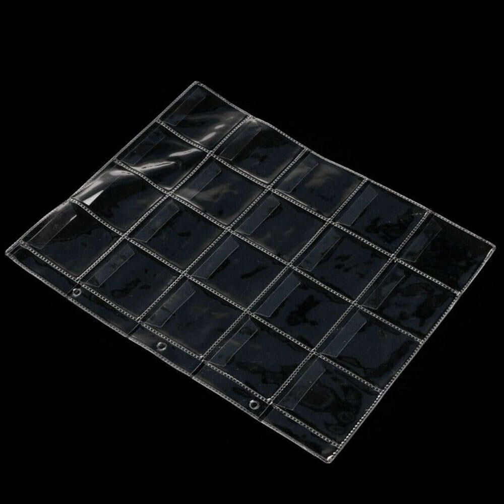 1X Clear 20 Pockets Plastic Coin Holders Storage Collection Money Album Case