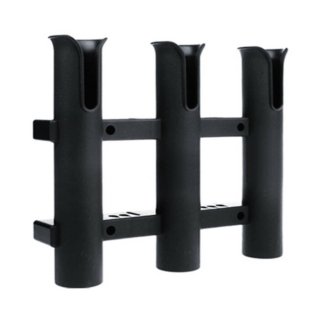 3 Tubes Link Fishing Rod Holder Storage Sockets Boat Kayak Yatch Fishing 10"