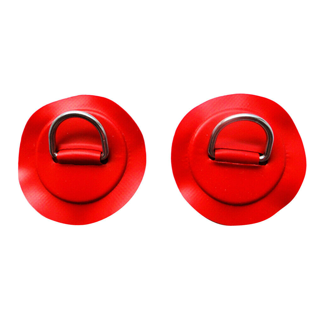 2x Stainless Steel Kayak Surfboard D Ring Pad Patch Replacement Accessories