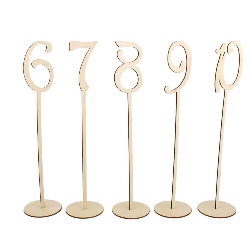 1-20 Set Wooden Table Numbers Set With Basic Wedding Party Decoration