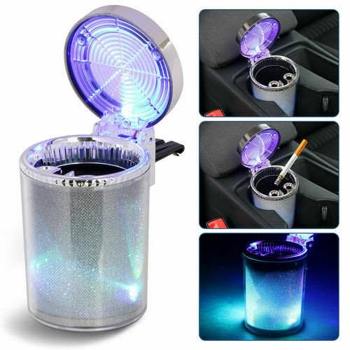 Colorful LED LightPortable Car Travel Cigarette Cylinder Ashtray Holder Cup
