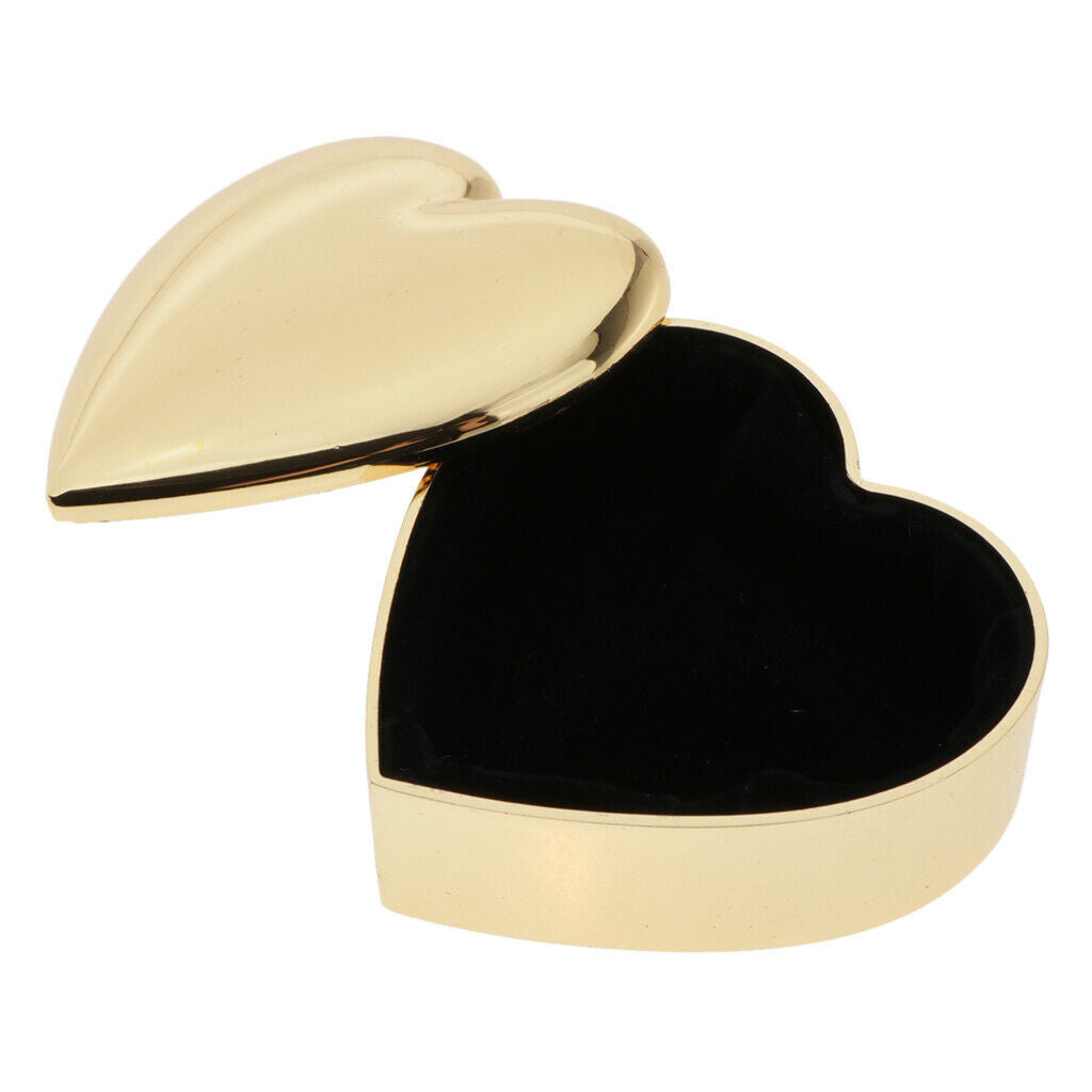 2x Fashion Creative Heart Gift Box Couple Ring Box Jewelry Box Organizer Box