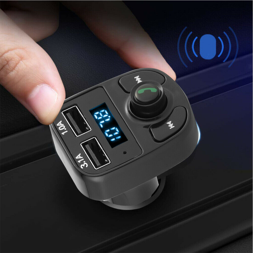 Car Truck Charger BT4.0 FM Transmitter MP3 Player Handfree Fast Charging Adapter