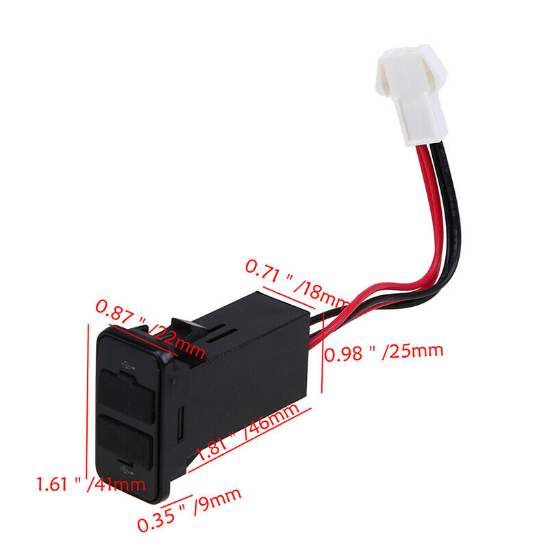 2.1A Car Charger Socket Dual USB Port Charging Power Adapter Outlet for SUZUKI