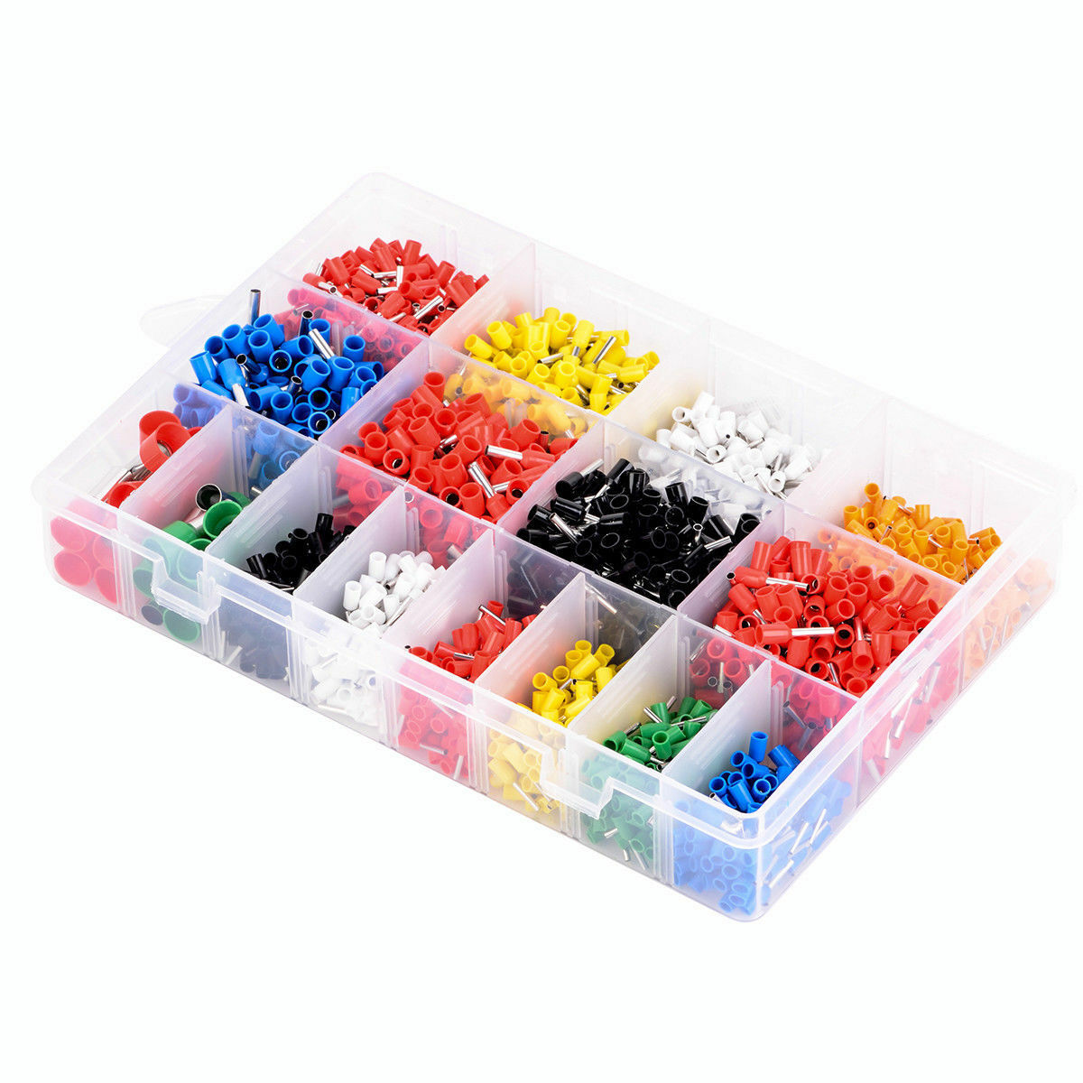 2120Pcs 6 Value Wire Copper Crimp Connector Insulated Cord Pin End Terminal