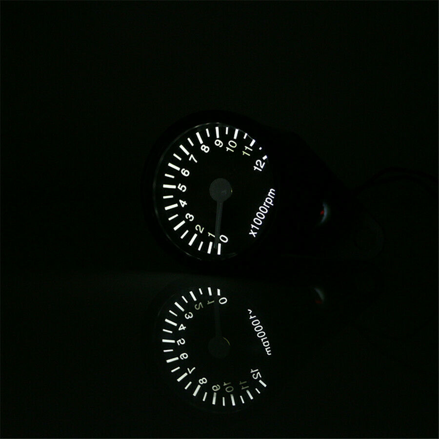 1pc 12V 12000RMP Motorcycle Digital Speedometer Odometer Tachometer With Bracket