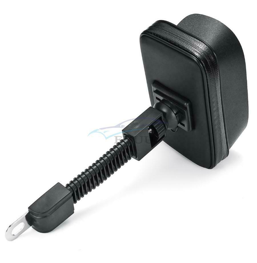 Black 6.3-inch Mobile Phone Bracket Motorcycle Rearview Mirror Mounting Sleeve