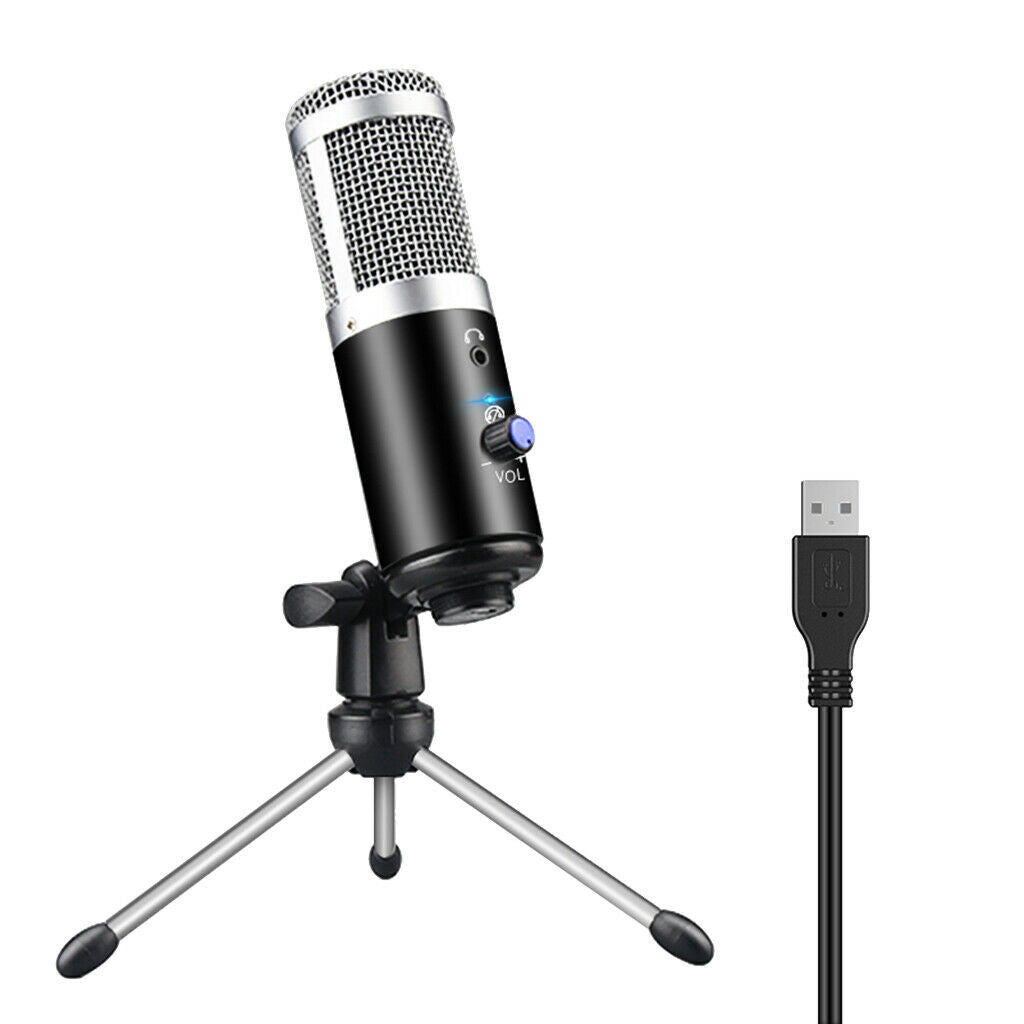 USB Microphone,Condenser Recording Microphone with Adjustable Tripod Stand for
