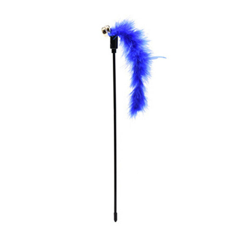 Pet Cat Teasing Stick Pompom Feather Accessories Funny Kitten Interactive T JY